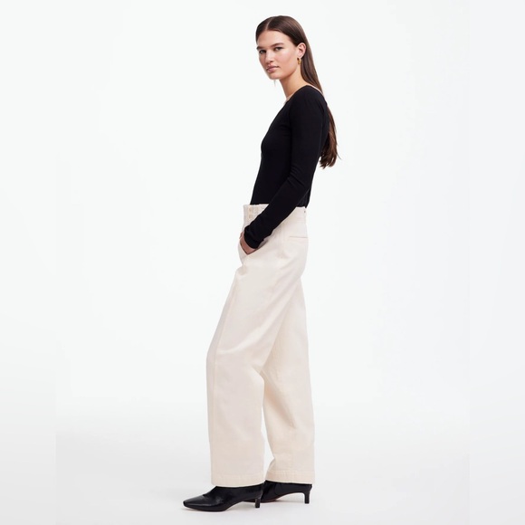 NWT Madewell Tapered Denim Trouser Jeans - Cream - 25 - Picture 2 of 8